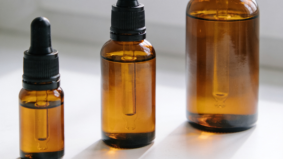 Three retinols on the shelf in ascending strengths.
